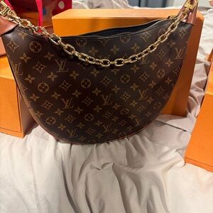 Louis Vuitton Black and Brown Monogram Shoulder Bag